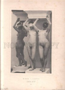 092677 GERMAN ART NOUVEAU Koch Rieth NUDE RISQUE GIRL #95