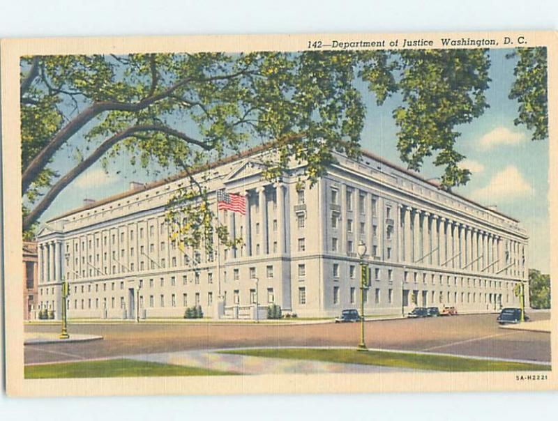 Unused Linen DEPARTMENT OF JUSTICE Washington DC hn9309