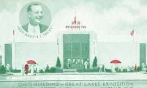 1936 Ohio Building Greatlakes Expo Cleveland, OH Gov Davey Postcard P16