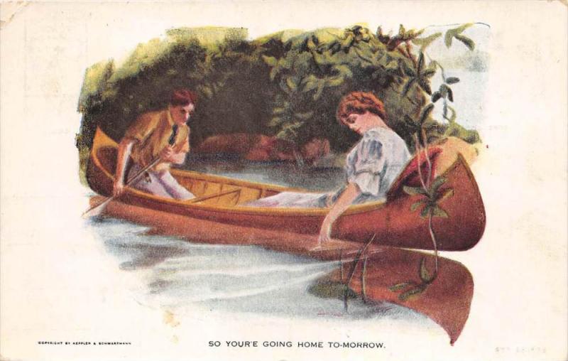 couple in a canoe