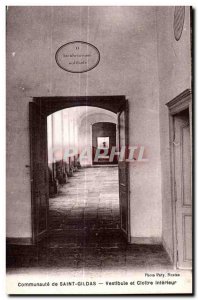 Old Postcard Community Hall of Saint Gildas and Cloitre Interleur