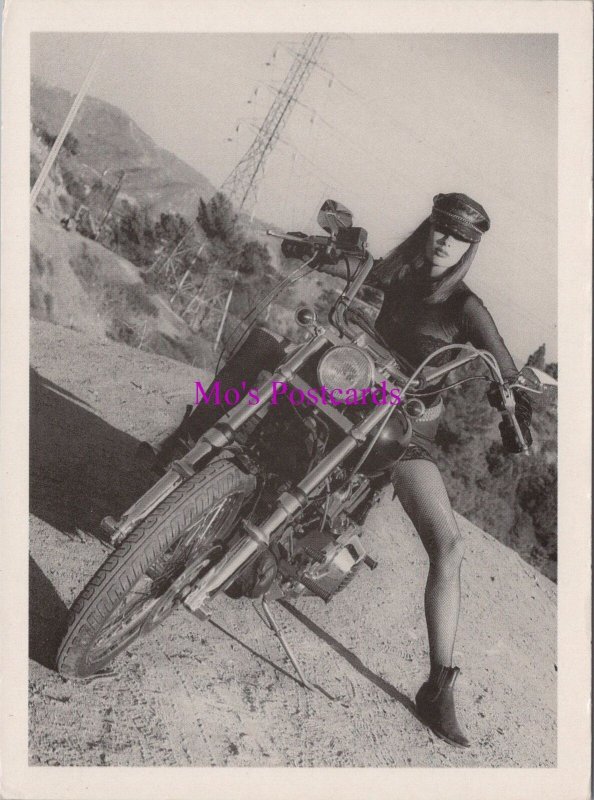 Fashion Postcard-Motor Bike,Los Angeles Model Patricia Durham,I.T.Models RR20818