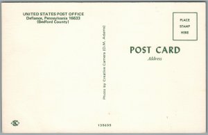 DEFIANCE PA POST OFFICE VINTAGE POSTCARD