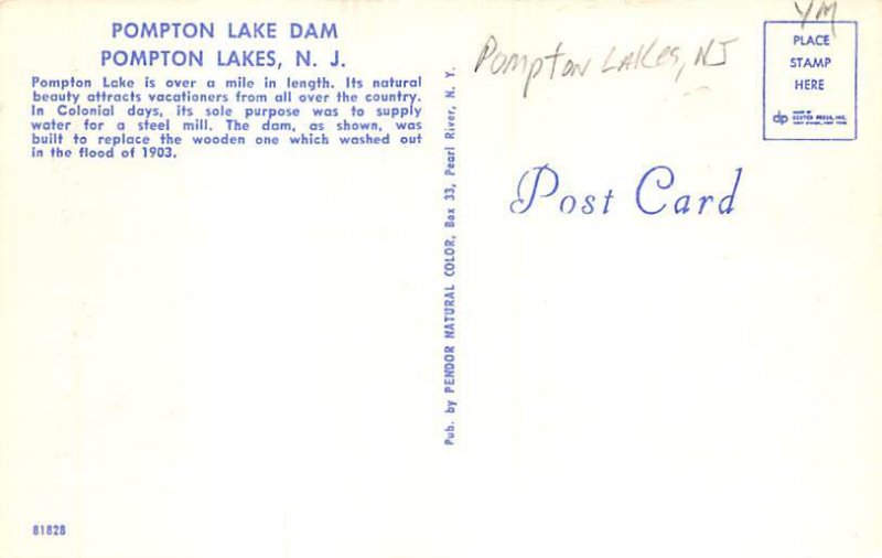 Pompton Lake Dam  Pompton Lakes NJ 