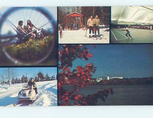 Pre-1980 SKIING AND SNOWMOBILE AT HOTEL Kiamesha Lake - Thompson NY c4210@
