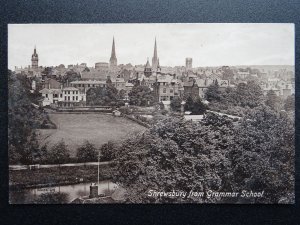 Shropshire SHREWSBURY from the Grammar School c1917 RP Postcard by Valentine