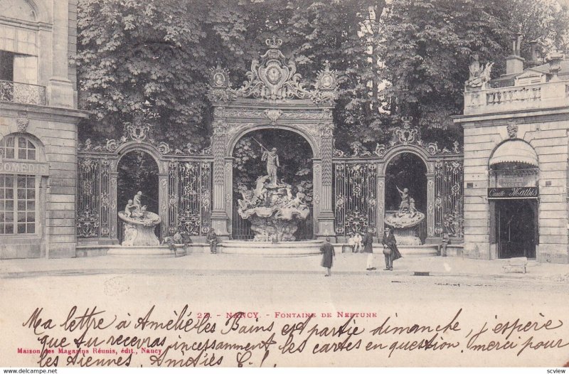 NANCY, Meurthe Et Moselle, France, PU-1904; Fontaine De Neptune