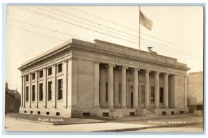 1915 Post Office Building Ottawa Kansas KS Antique Posted RPPC Photo Postcard