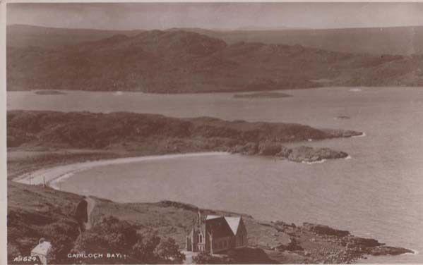 Gairloch Bay Antique Scottish Highlands Loch Aerial Postcard