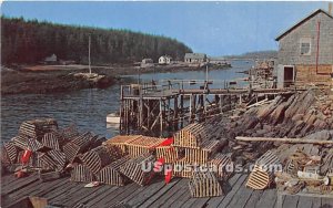 Typical Maine Fishing Village in Misc, Maine