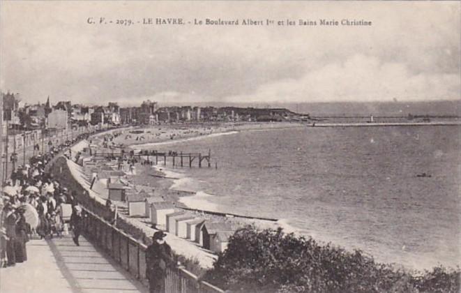 France Le Havre Le Boulevard Albert I et les Bains Marie Christine