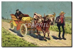 Postcard Old Automobile Beef Donadini