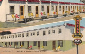 Atlantic Iowa Snyders Motel Vintage Postcard AA34099