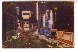 Times Sq, Night, Chevrolet, Camel Cigarette Advertising, New York City