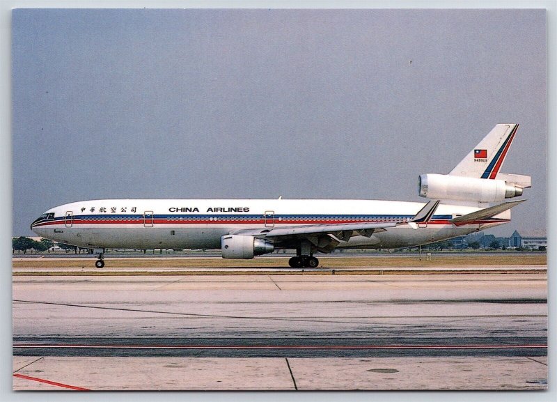 Airplane Postcard China Airlines MD-11 N489GX at Bangkok CE3