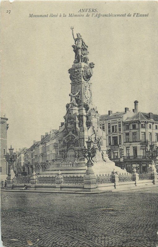 Belgium Anvers monument eleve a la memoire  Postcard