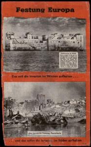 Anti-Nazi Fortress Europe Has No Roof Allied Propaganda Feldpost Leaflet 82627