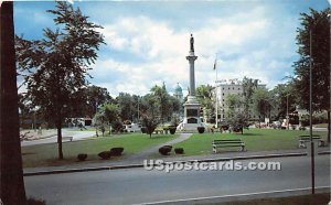 The Circle at entrance to new Bridge in Augusta, Maine