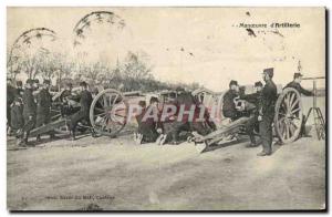 Old Postcard Army Maneuvers d & # 39artillerie