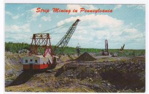 Electric Shovel Coal Mine Open Cast Mining Anthracite Pennsylvania postcard