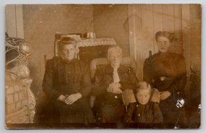 RPPC Early 1900s Family Photo Four Generations of Women Postcard H23