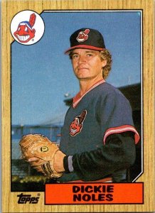 1987 Topps Baseball Card Dick Noles Cleveland Indians sk3056