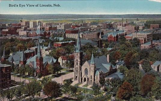 Nebracka Lincoln Bird's Eye View Of Lincoln