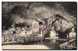 Old Postcard La Sainte Baume Cave Interior