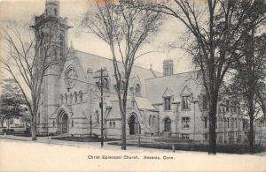 Ansonia Connecticut~Christ Episcopal Church~Stone Romanesque Style Bldg~c1905 Pc