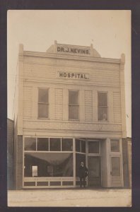 Greene IOWA RPPC 1910 DR. J. NEVINS HOSPITAL Main Street nr Waverly Charles City
