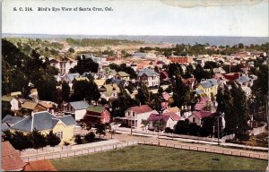 Postcard Birds Eye View of Santa Cruz, California