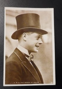 Mint England Royalty Postcard RPPC HRH His Royal Highness The Prince of Wales