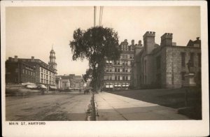 Hartford Connecticut CT Main St. c1905 Real Photo Postcard