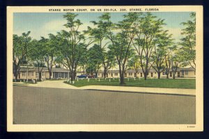 Starke, Florida/FL Postcard,  Starke Motor Court, US Route 301 & Fla 200