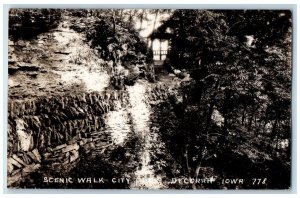 c1920's Scenic Walk City Decorah Iowa IA Posted Vintage RPPC Photo Postcard 