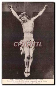 Old Postcard Paimpont Christ Ivory of the Abbey