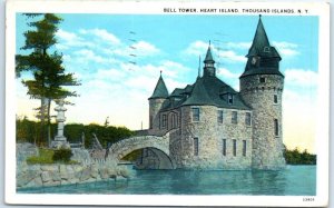 Postcard - Bell Tower, Heart Island, Thousand Islands - Alexandria Bay, New York