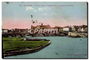 Postcard Ancienne.Toulouse Pont Neuf La Garonne La Prairie filters