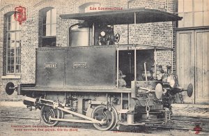 France Train Locomotive Gabestan a Treuil a vapeur pour servise  postcard C320