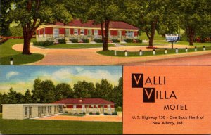 Indian New Albany Valli Villa Motel Curteich