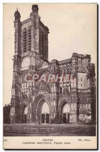 Postcard Old Troyes Cathedrale Saint Pierre West Facade