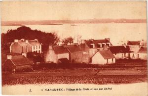 CPA CARANTEC - Village de la Croix et vue sur St-POL (457495)