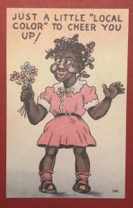 Black Americana, “Just a little local color to cheer you up”, Vintage Postcard