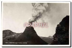 Postcard Old Volcano Vesuvio dopo l & # 39ultima eruzione