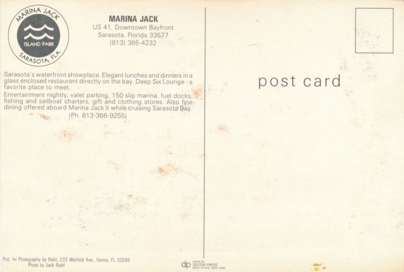 Marina Jack Bayfront Elegant Restaurant - Sarasota FL, Florida