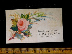1870s-80s Sartwell, Hough & Ford's Fine Shoes, Rochester, NY Trade Card #2 F24