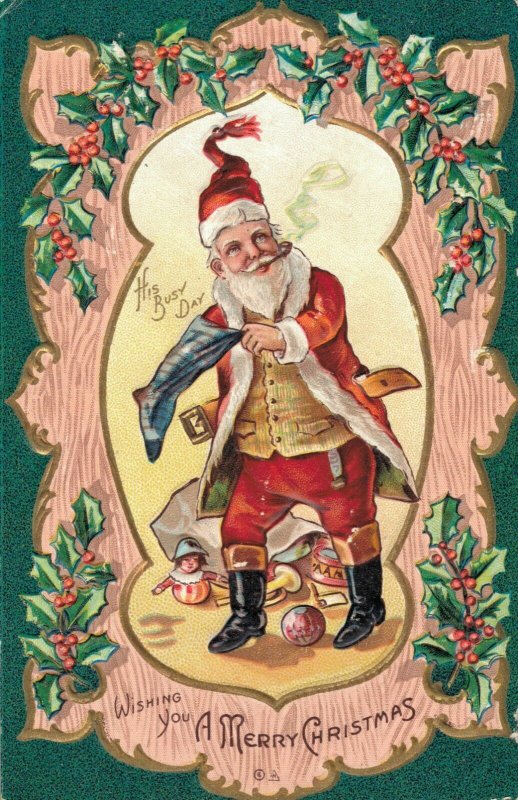 Merry Christmas Vintage Santa Claus Best Vintage Postcard 03.09