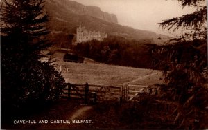 Northern Ireland Belfast Cavehill and Castle Real Photo