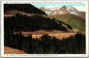 Colorado CO, Trail Ridge Road, Mt. Ypsilon, Rocky Mountain Nat'l Park, Postcard