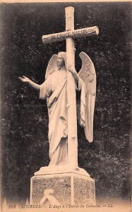 L'Ange a l'EntrÈe du Calvaire Lourdes France Unused 